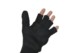Pletené rukavice bez prstů - palčáky černé