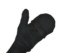 Pletené rukavice bez prstů - palčáky černé