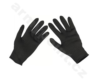 Pletené prstové rukavice "Security", černé