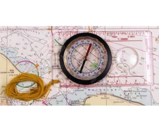 Mapový kompas s lupou