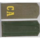 Nárameník 7 - zelený + žlutý nápis CA (plast) - Mužstvo na košile