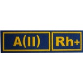 A(II)Rh+ MODRÁ - Nášivka krevní skupiny
